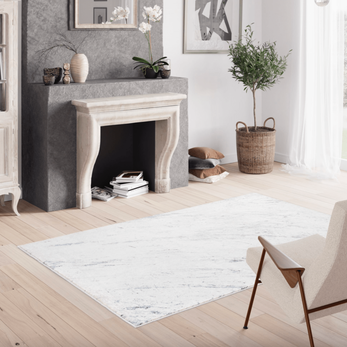 Large Tundra Bohemia Marble Rug