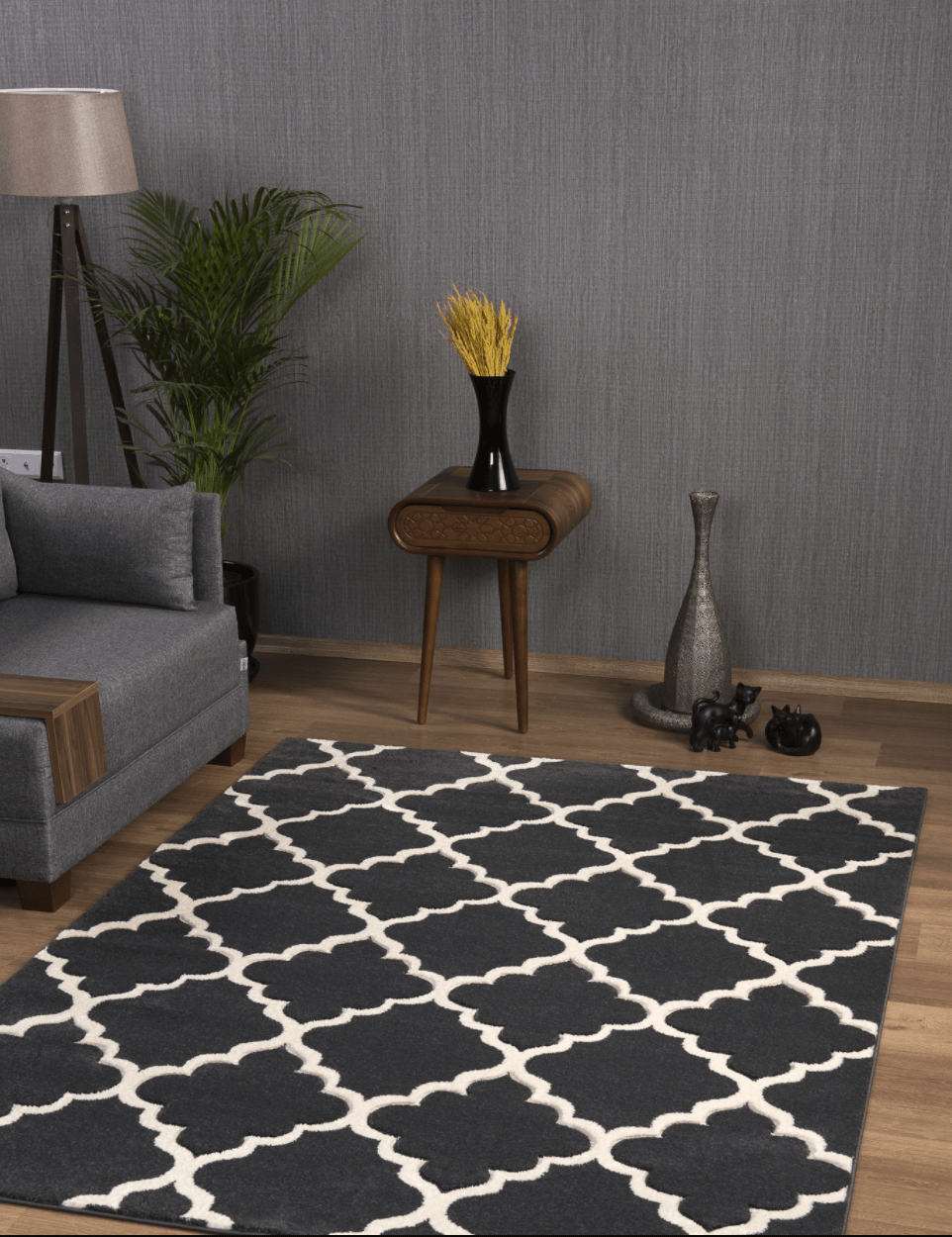 Darcy Dark Grey Rug - Luxury Interiors