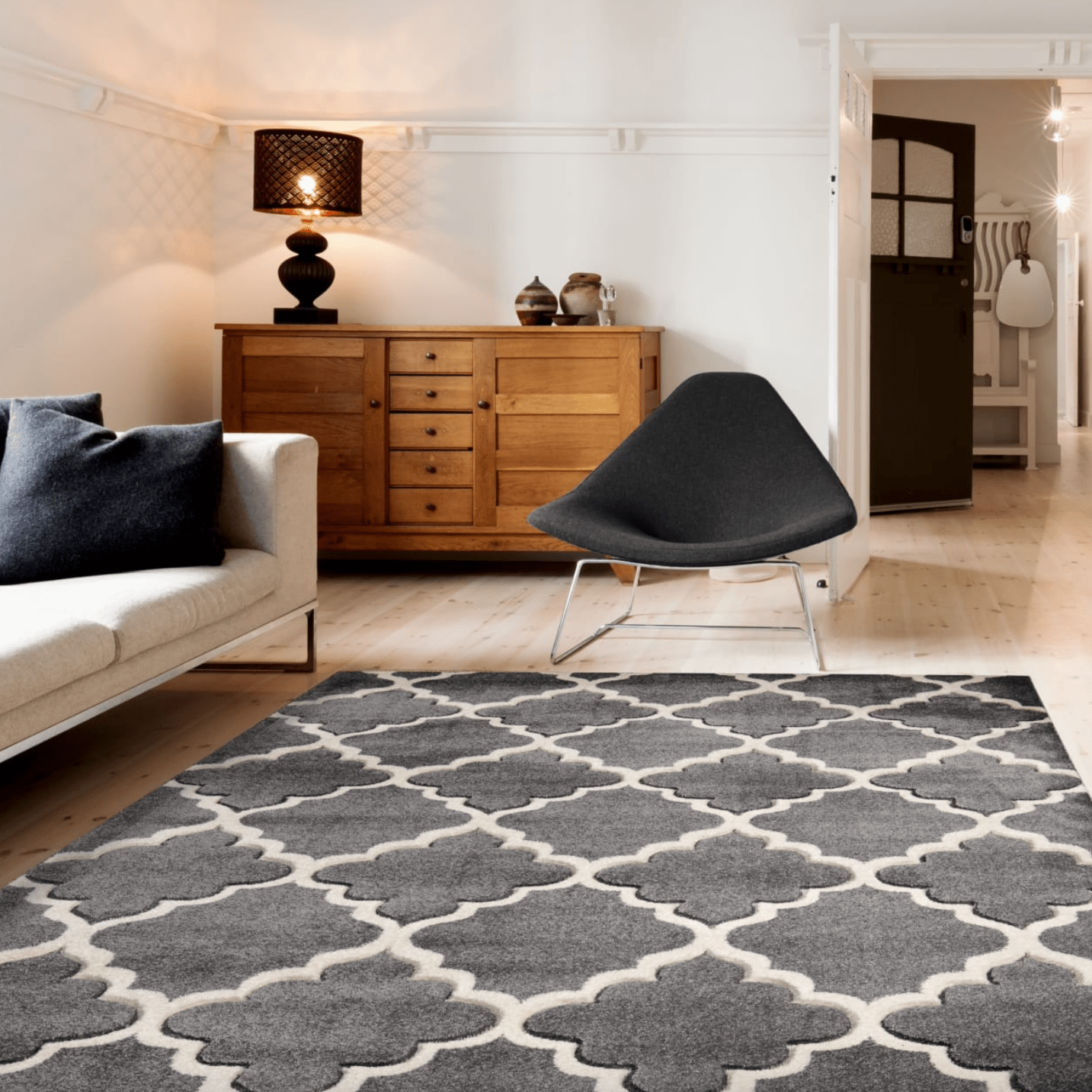 Darcy Light Grey Rug - Luxury Interiors