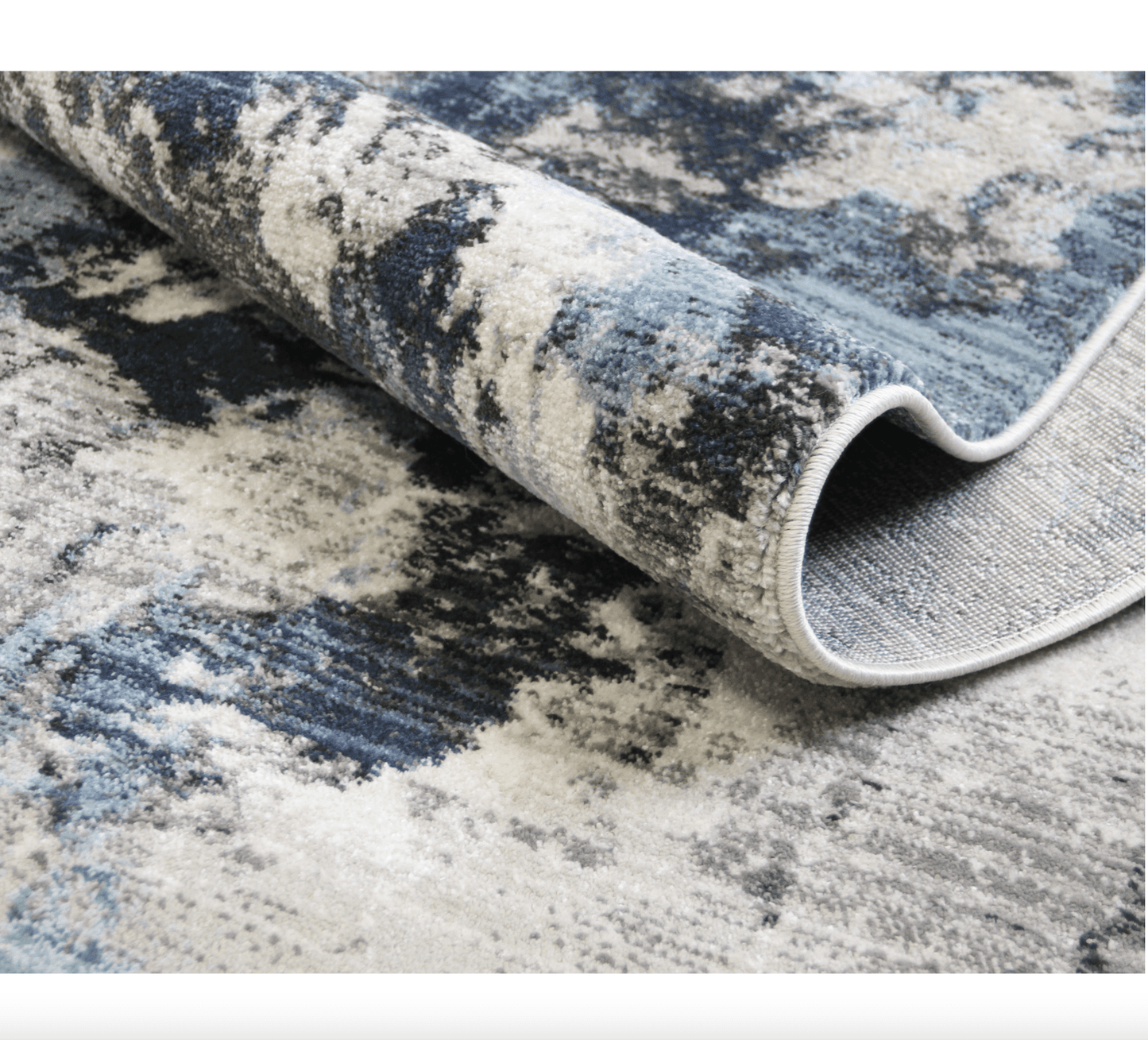 Rukas Blue Tint Modern Rug