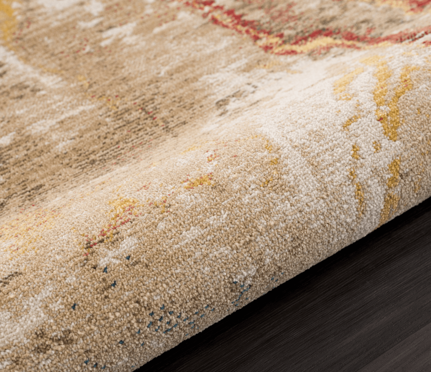 Rukas Orange Tint Modern Rug - Luxury Interiors