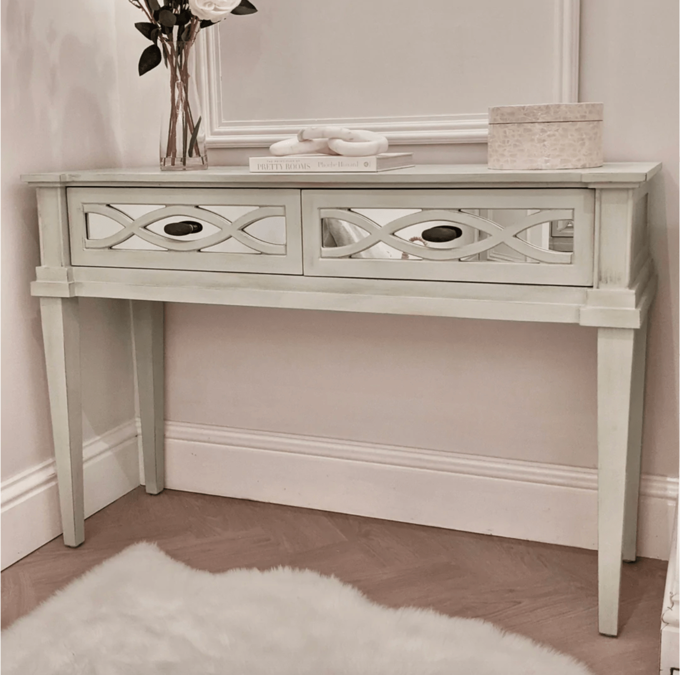 Modena 2 Drawer Console Table - Luxury Interiors