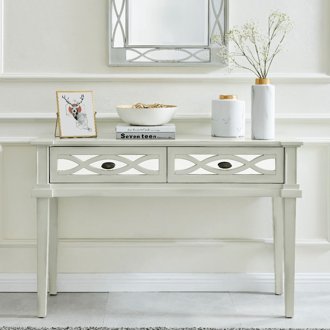 Modena 2 Drawer Console Table - Luxury Interiors