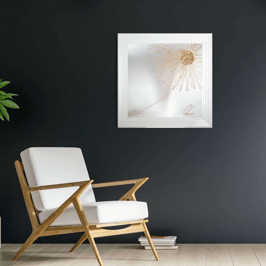 3D Rose Gold Dandelion Crystal Burst - Luxury Interiors