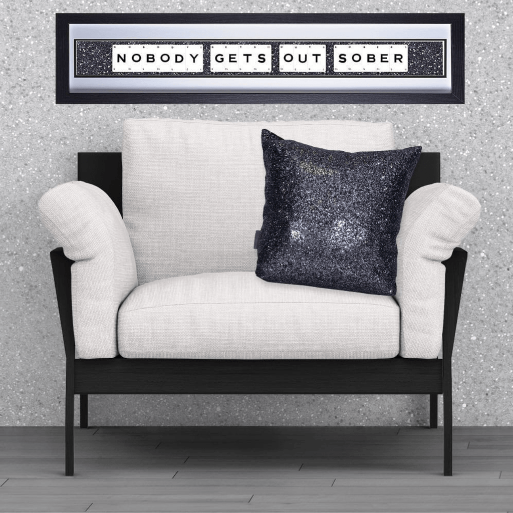 BLACK glitter cushions - Luxury Interiors