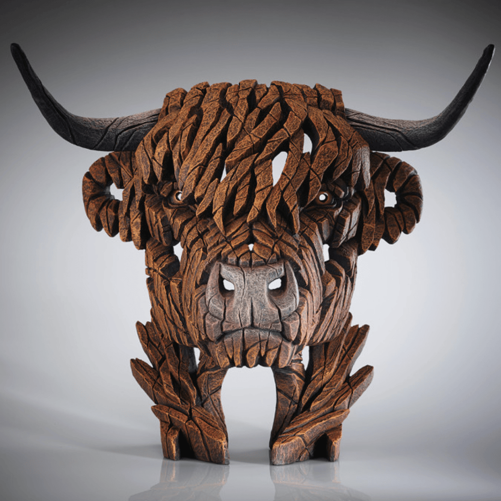 Highland Cow Edge Sculpture - Luxury Interiors