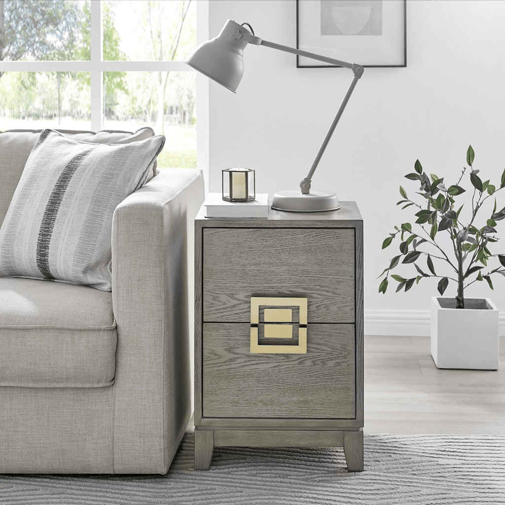 Malta 2 Drawer End Table - Luxury Interiors