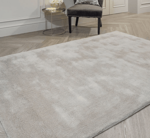Prada Silver Grey Shaggy Rug - Luxury Interiors