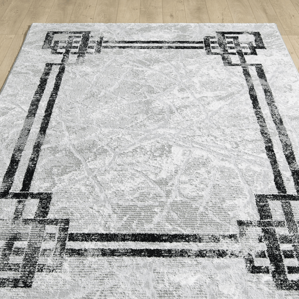 Alisa Beige Grey/Black Rug - Luxury Interiors