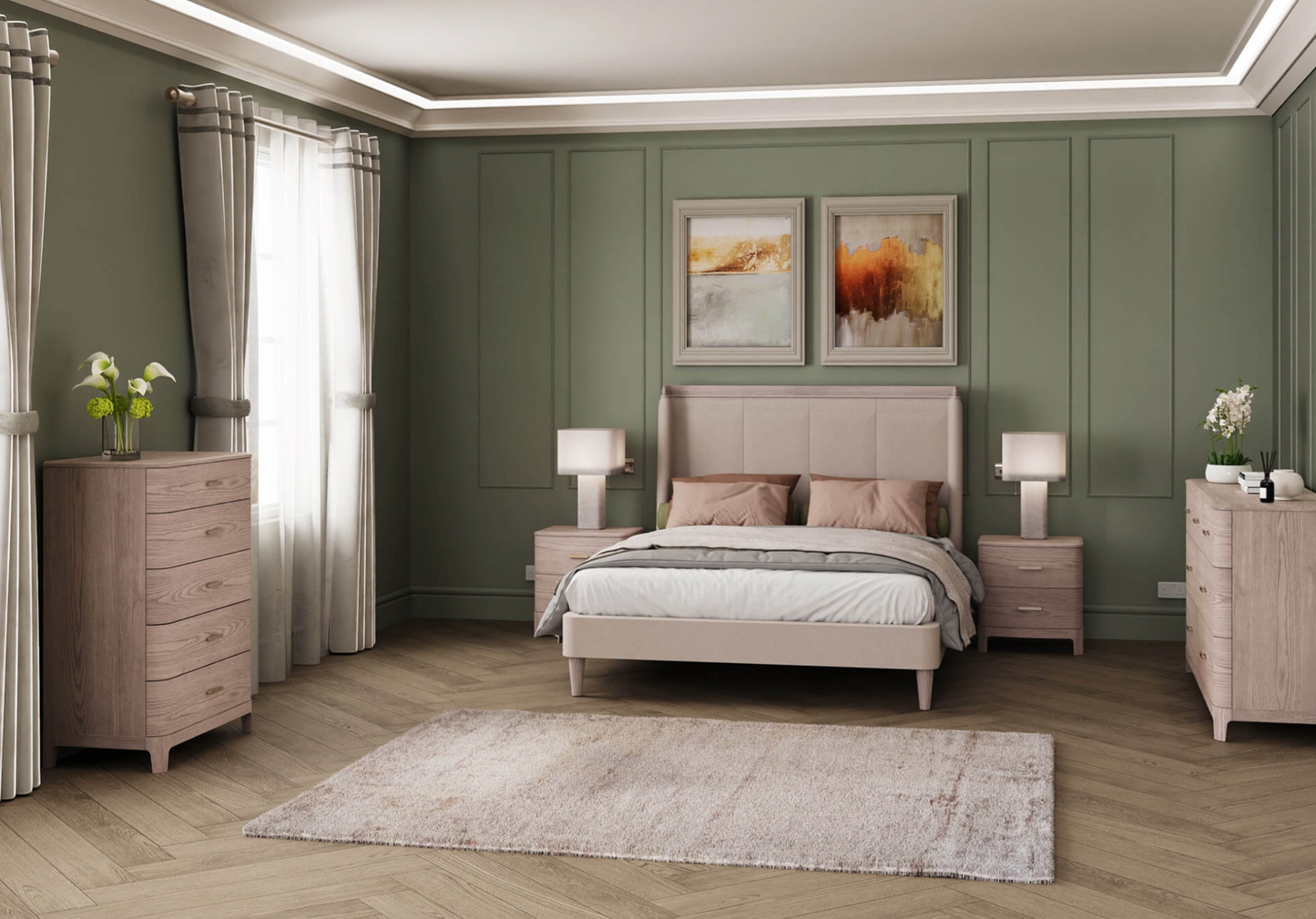 Zahra Bed Parisian Cream - Luxury Interiors