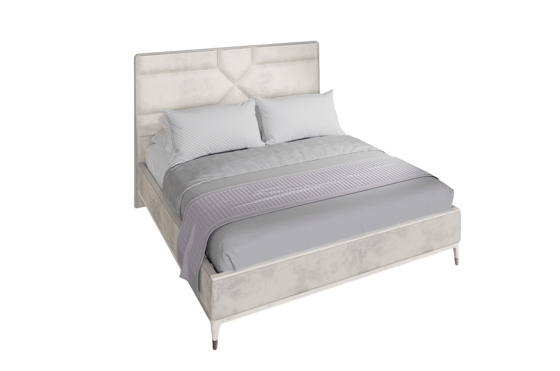 Darcy Bedframe Ebony/Stone - Luxury Interiors