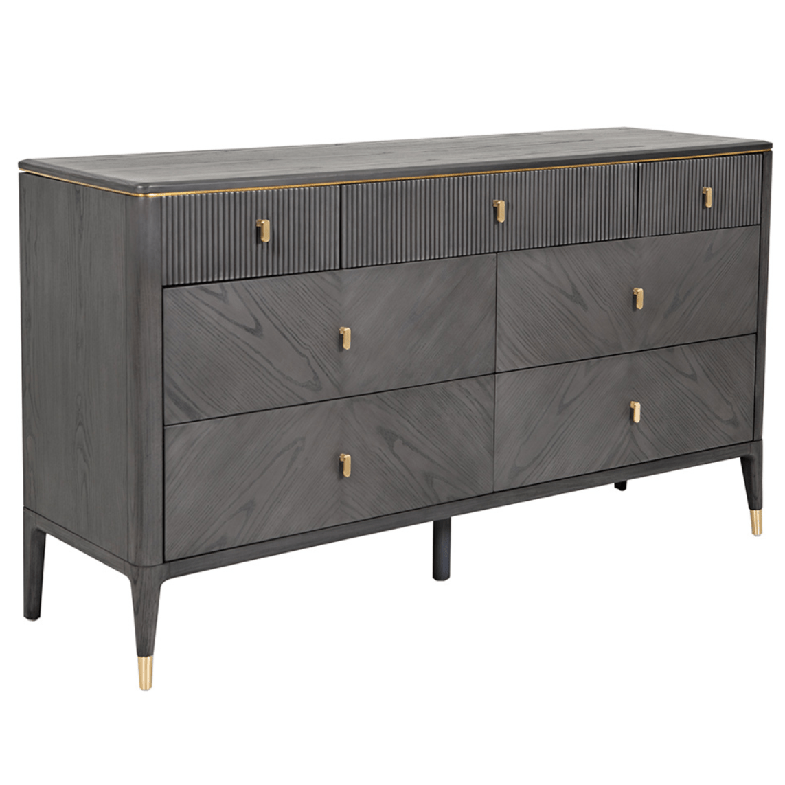 Diletta Large Dressing Chest - Ebony - Luxury Interiors