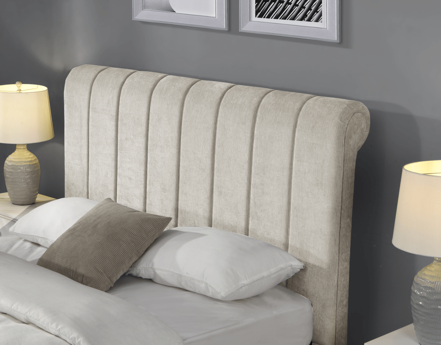 Carlotta Storage Bed Grey or Beige (FREE DELIVERY)