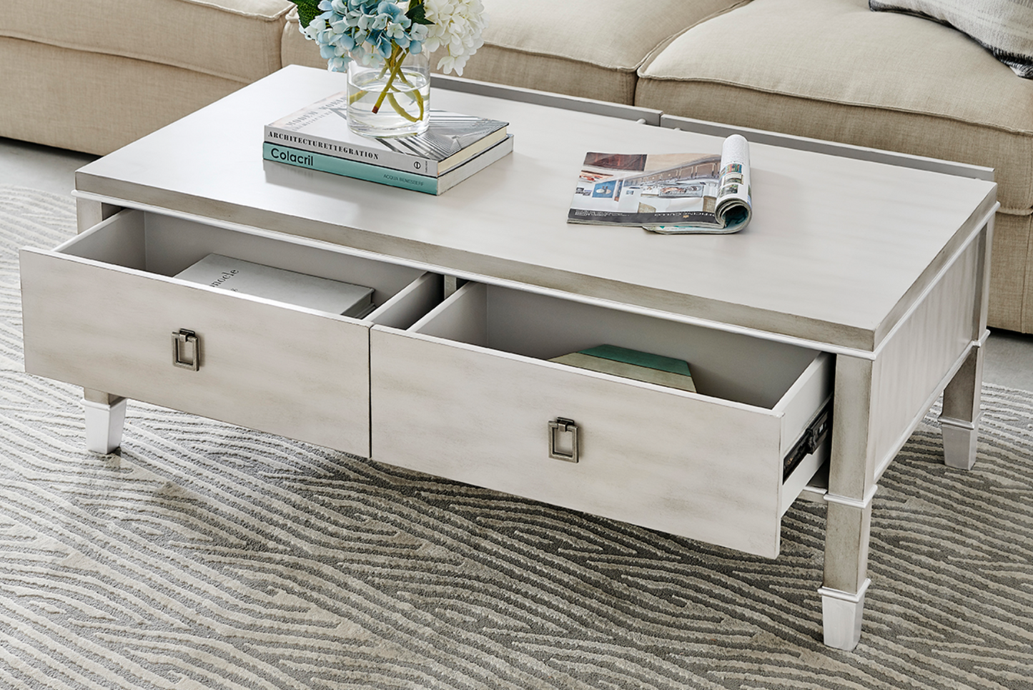 Carter Luxury Coffee Table 4 Drawer - Luxury Interiors