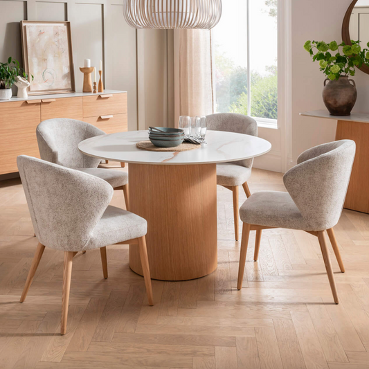 Eve Scandinavian Natural Dining Chairs (Pair) - Luxury Interiors