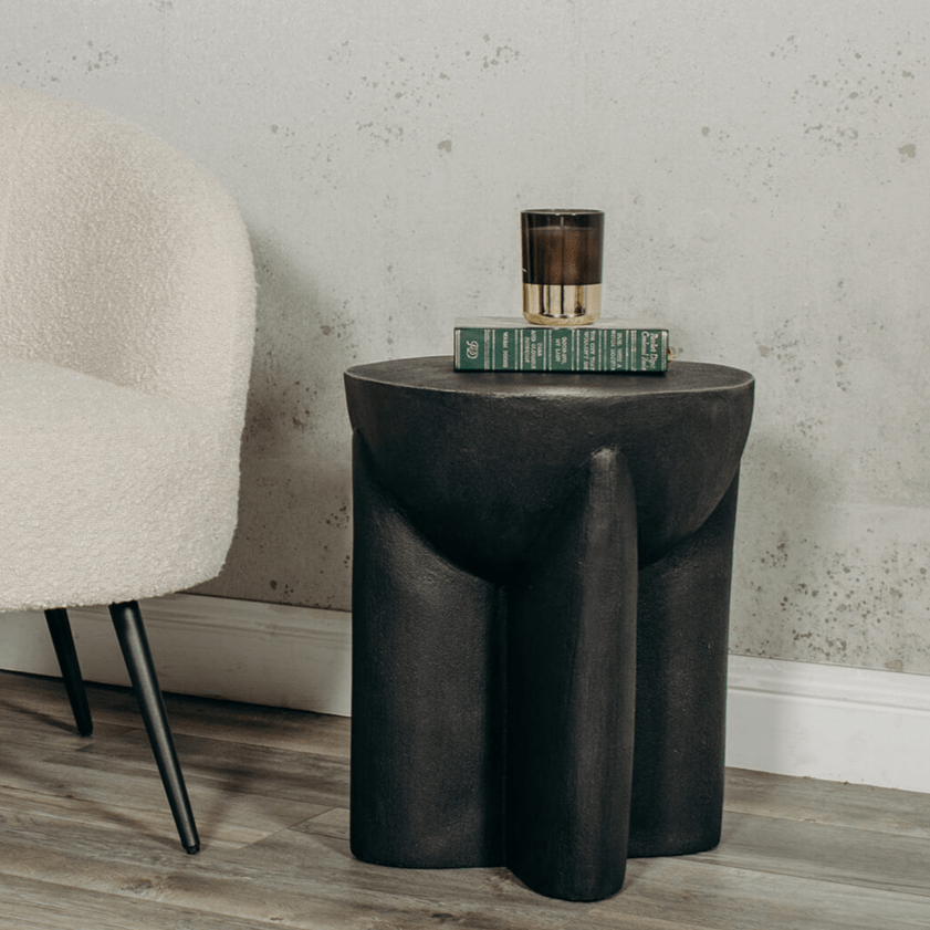 Xia Lamp Table Round - Black - Luxury Interiors