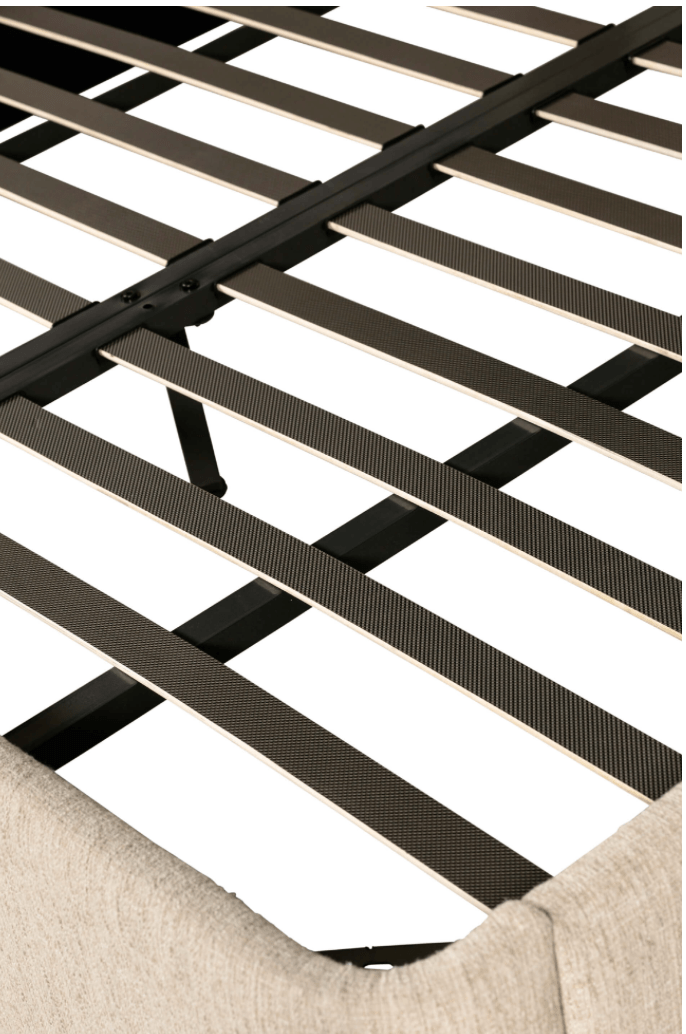 Rona Fabric Bed in Ebony - Luxury Interiors