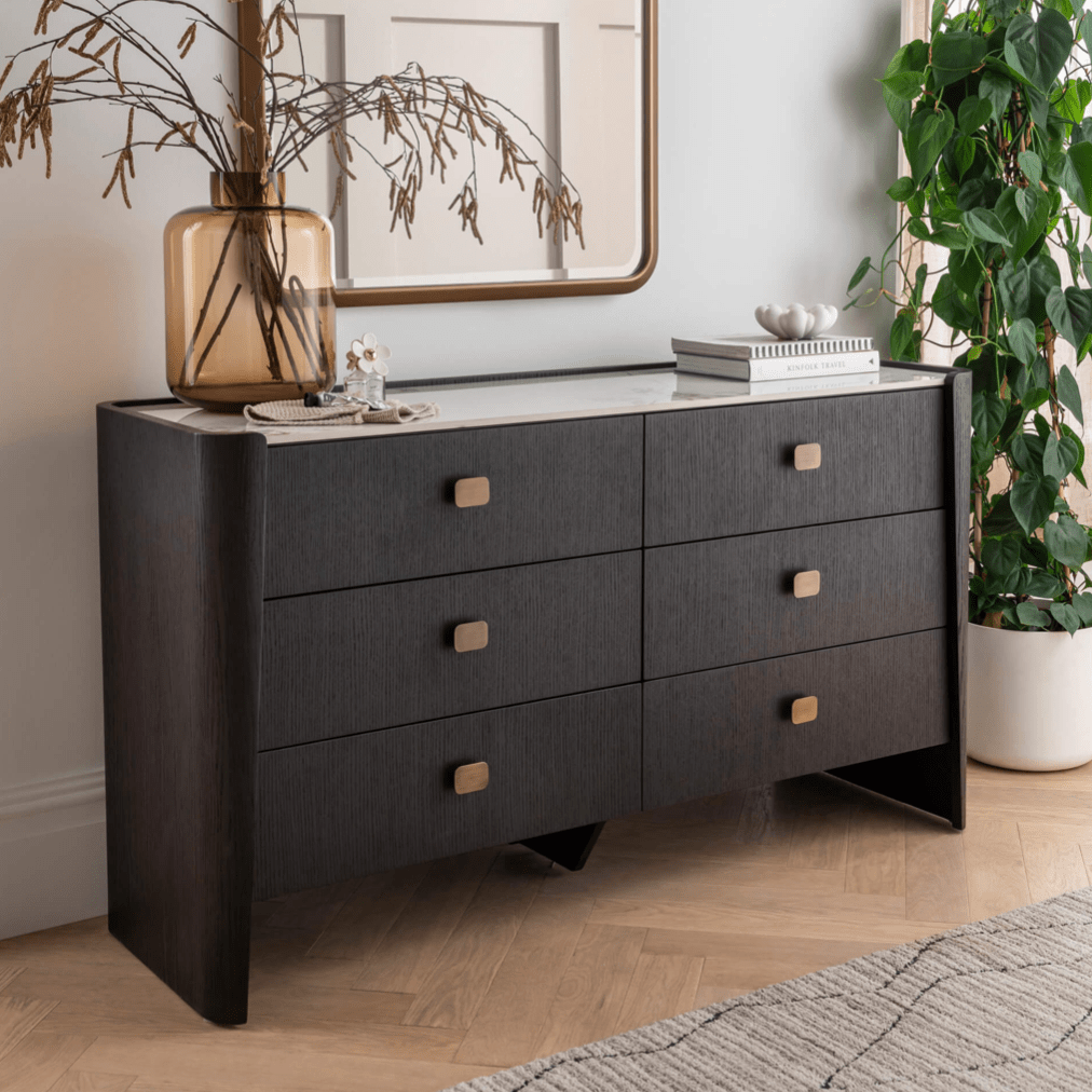 Rona 6 Drawer Chest - Luxury Interiors