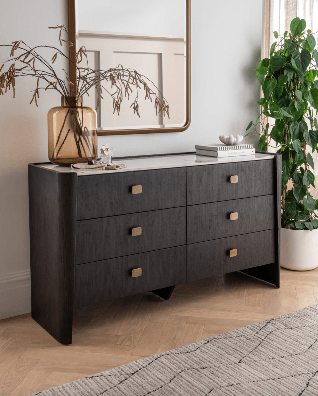Rona 6 Drawer Chest - Luxury Interiors