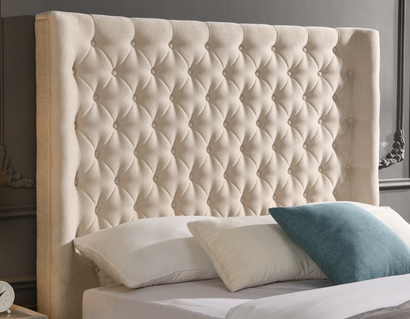 Rio Emma Gas-Lift Ottoman Bed Beige - Luxury Interiors