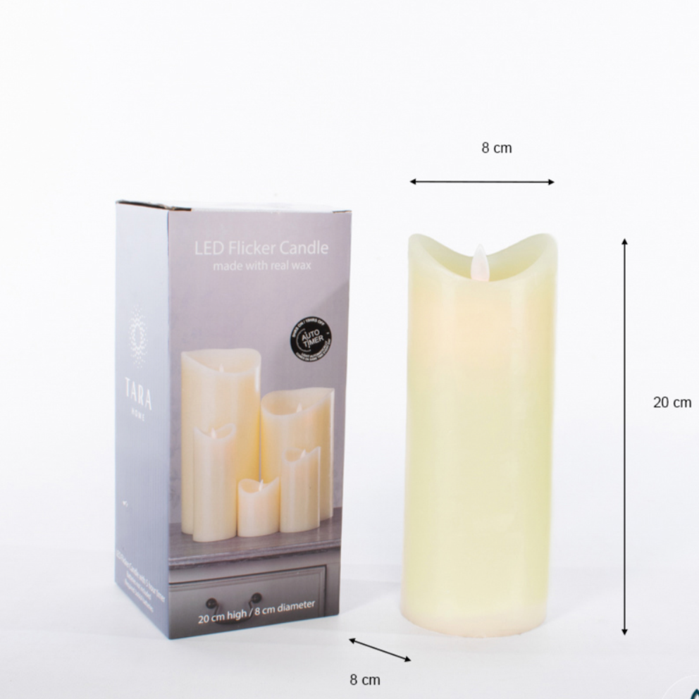 20cm LED Battery flicker candle - Luxury Interiors