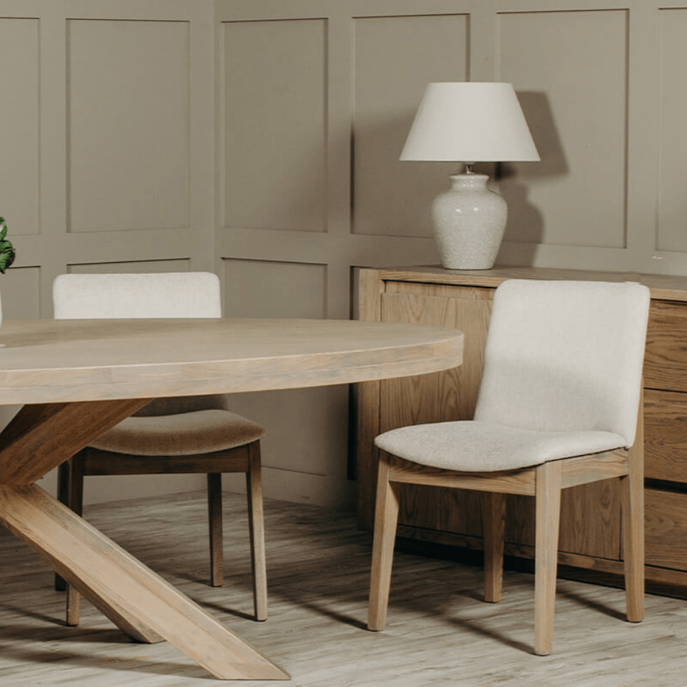 Fabien Dining Chairs Natural (Pair) - Luxury Interiors