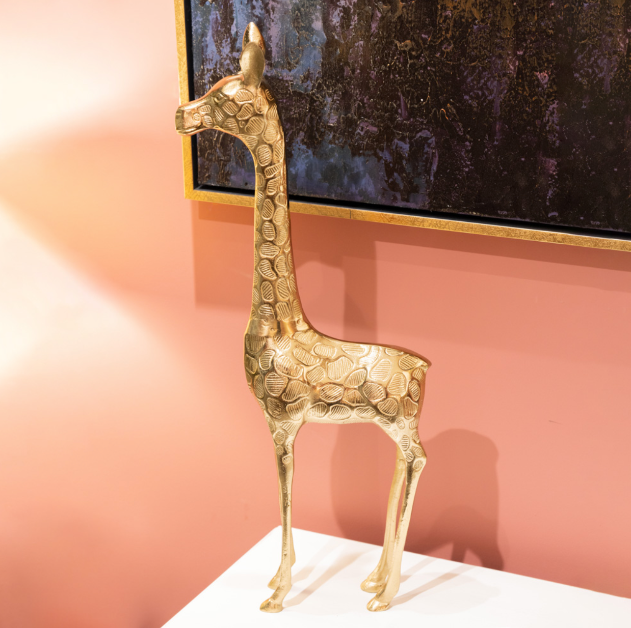 Safari giraffe large gold - Luxury Interiors