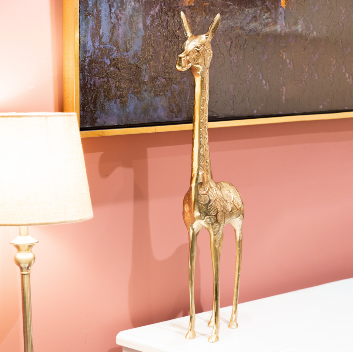 Safari giraffe large gold - Luxury Interiors