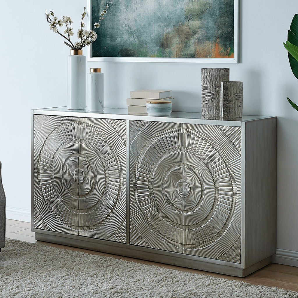 Frenso champagne/silver sideboard - Luxury Interiors
