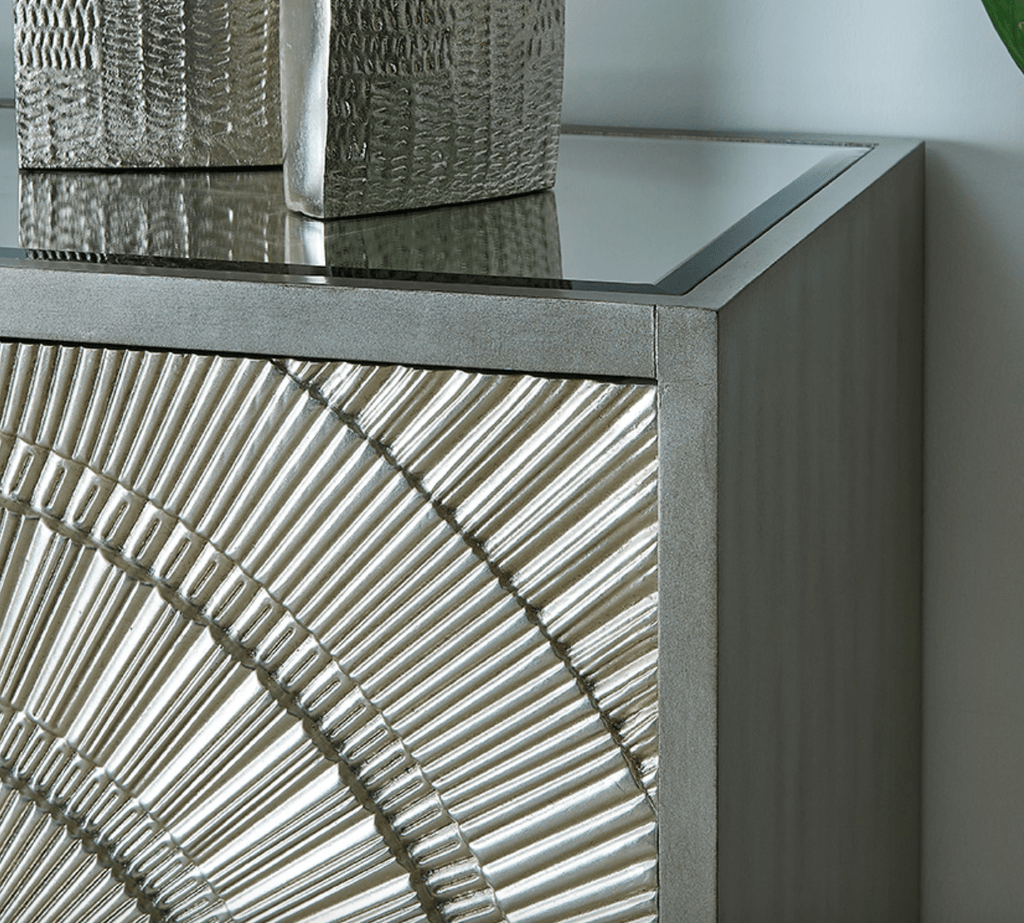 Frenso champagne/silver sideboard - Luxury Interiors