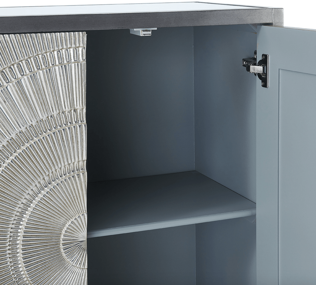 Frenso champagne/silver sideboard - Luxury Interiors