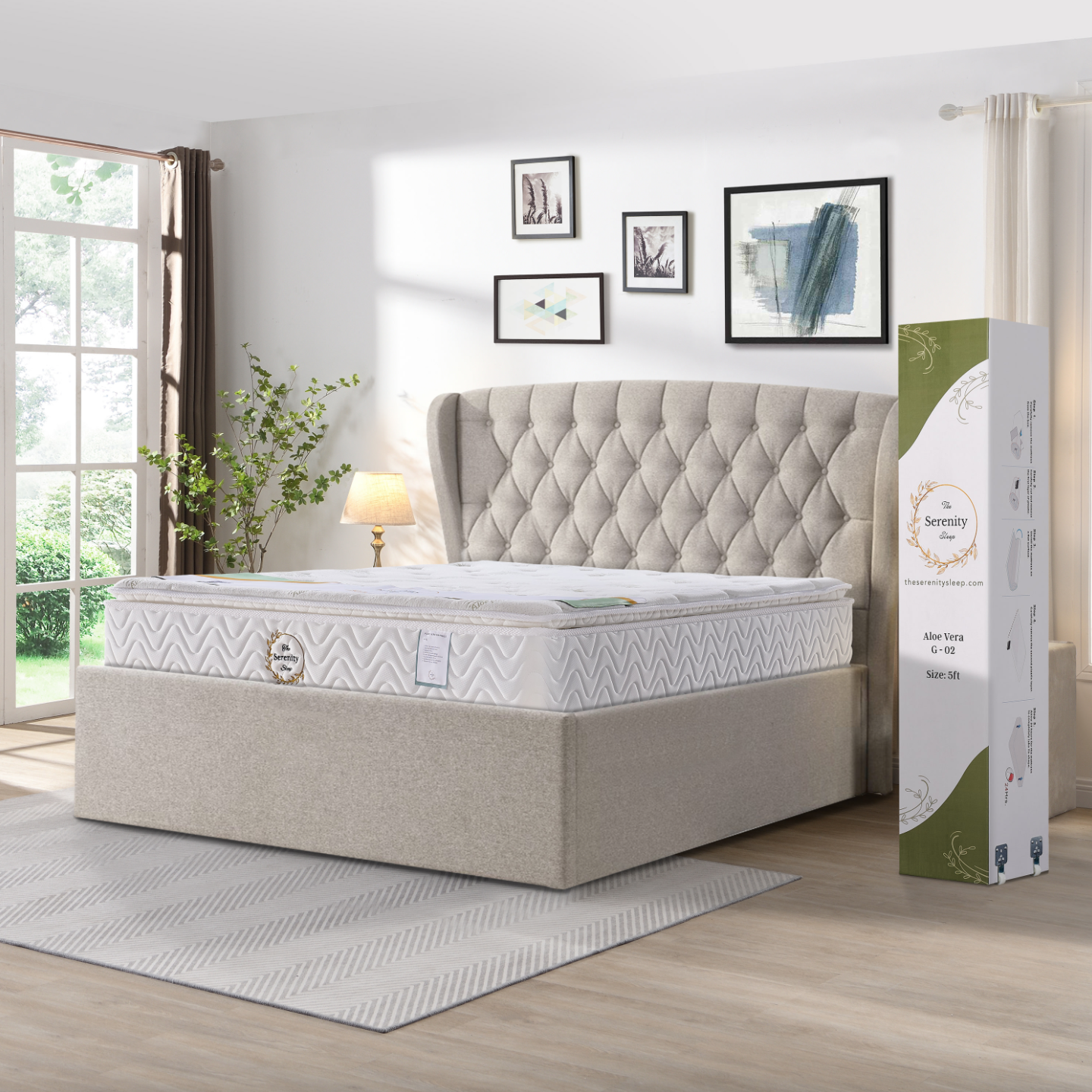 Serenity Sleep Aloe Vera Mattress - Luxury Interiors