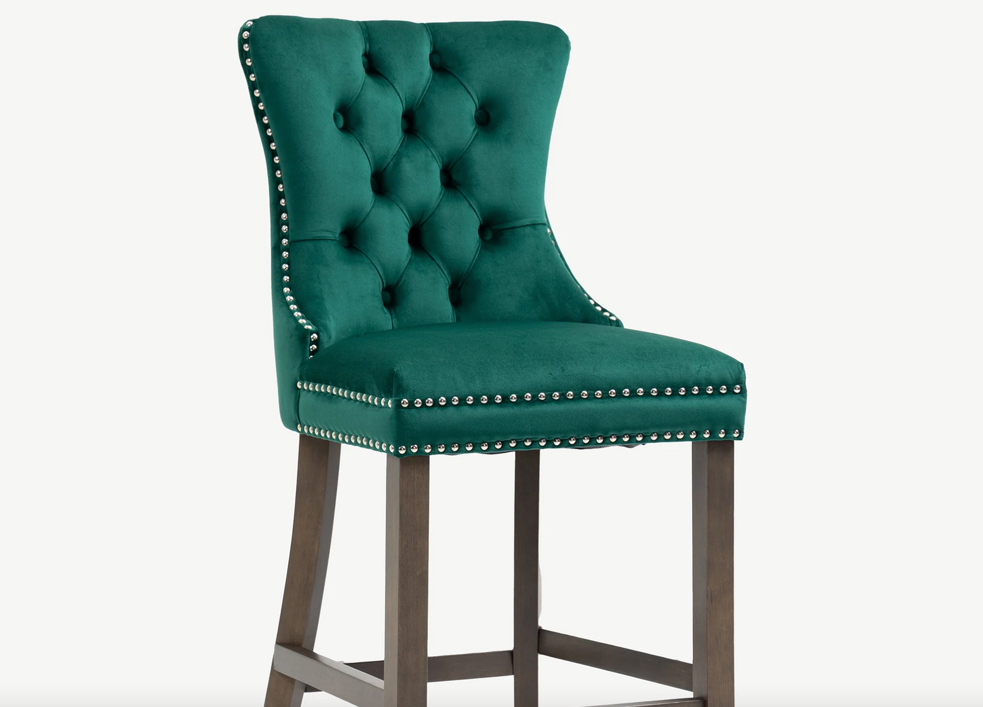 Kacy Green Velvet Counter Stool (FREE delivery) - Luxury Interiors