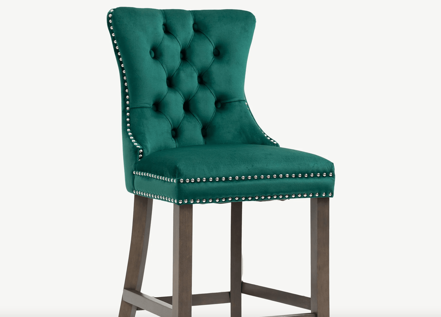 Kacy Green Velvet Counter Stool (PAIR)