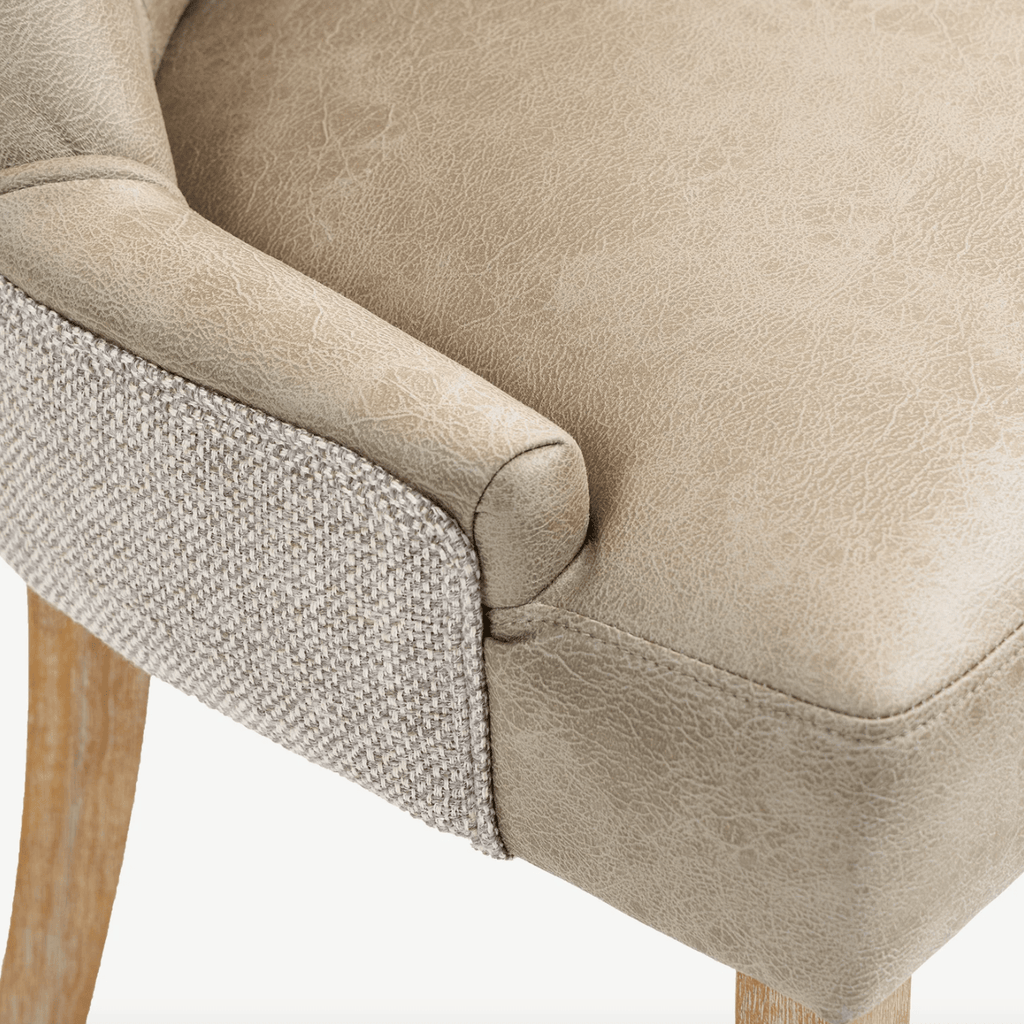 Jolie Dining Chairs Natural Chenille (Pair) - Luxury Interiors
