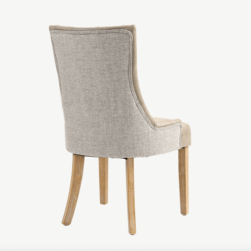 Jolie Dining Chairs Natural Chenille (Pair) - Luxury Interiors