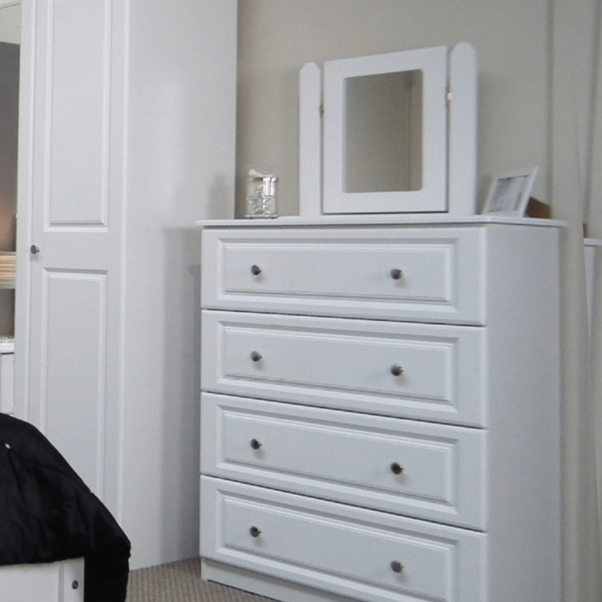 Boyne Ivory 4 Drawer Chest - Luxury Interiors