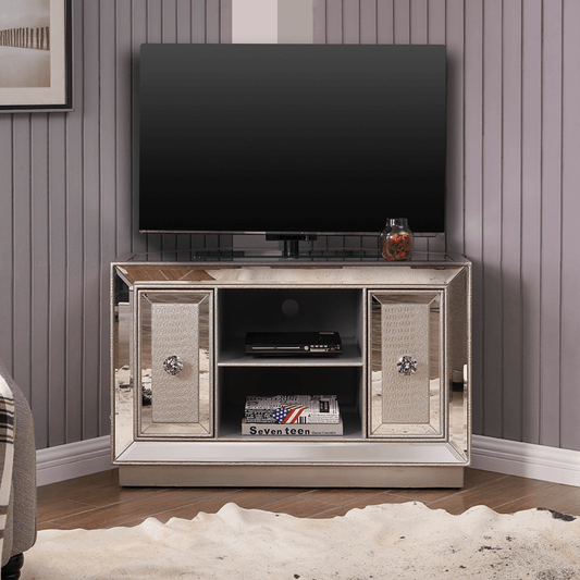 Sofia Mirrored Corner TV Unit