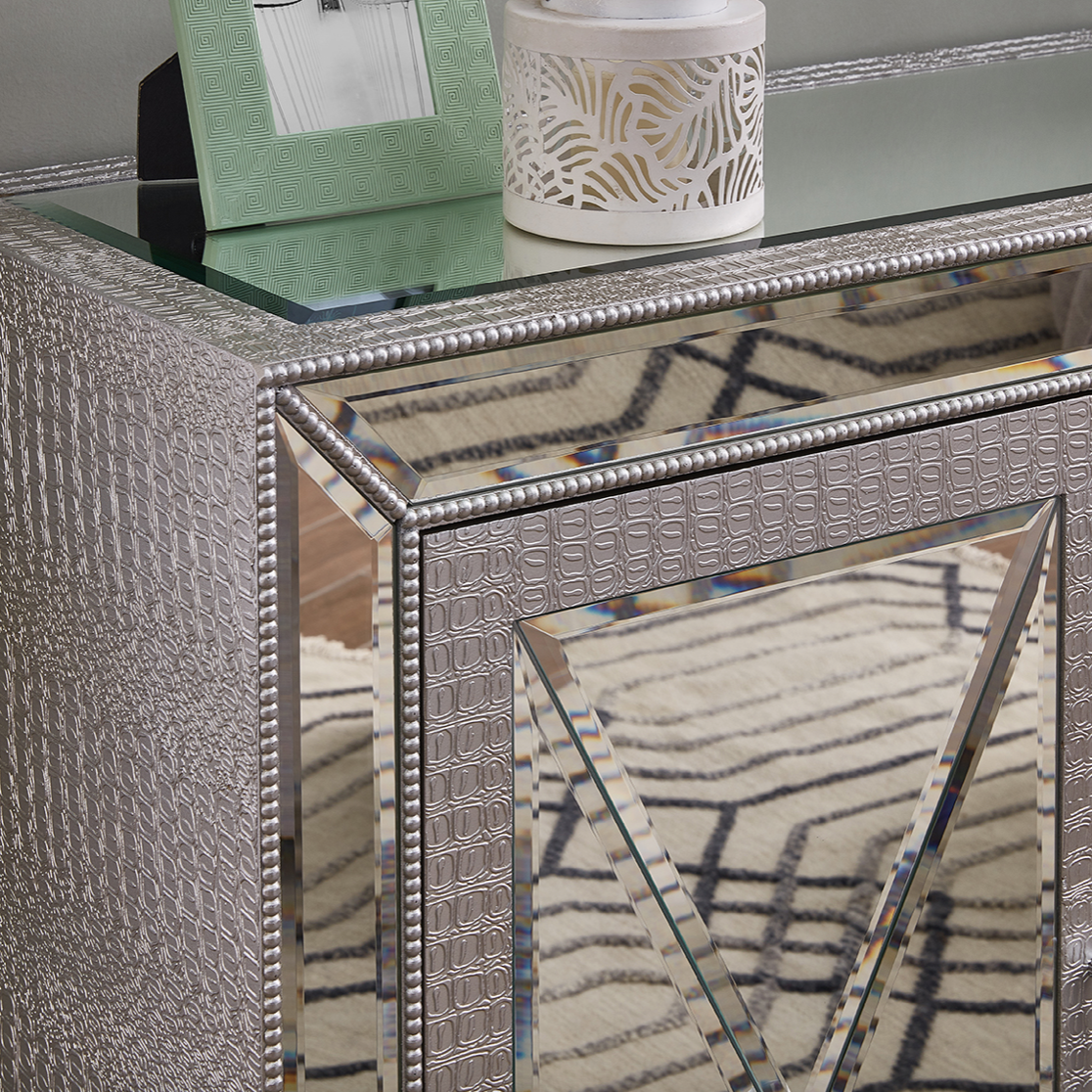 Sofia 3 Drawer Mirrored Sideboard - Luxury Interiors