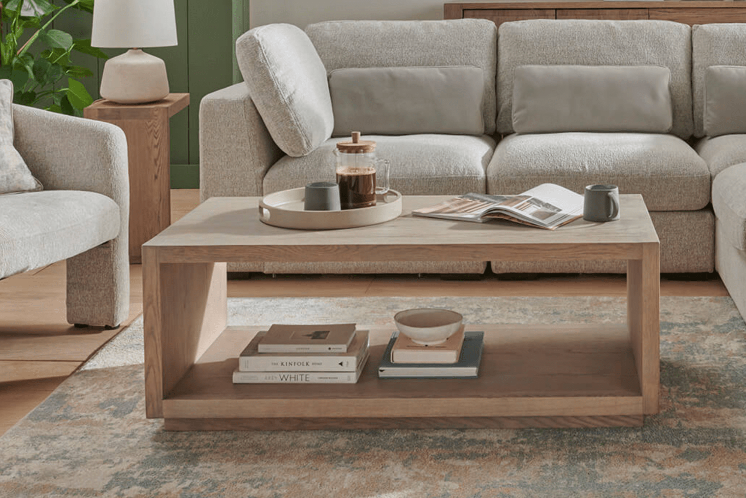 Fabien Smoked Oak Coffee Table - Luxury Interiors