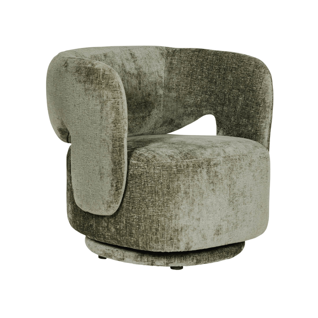 Kola Swivel Accent Chairs Olive Green - Luxury Interiors