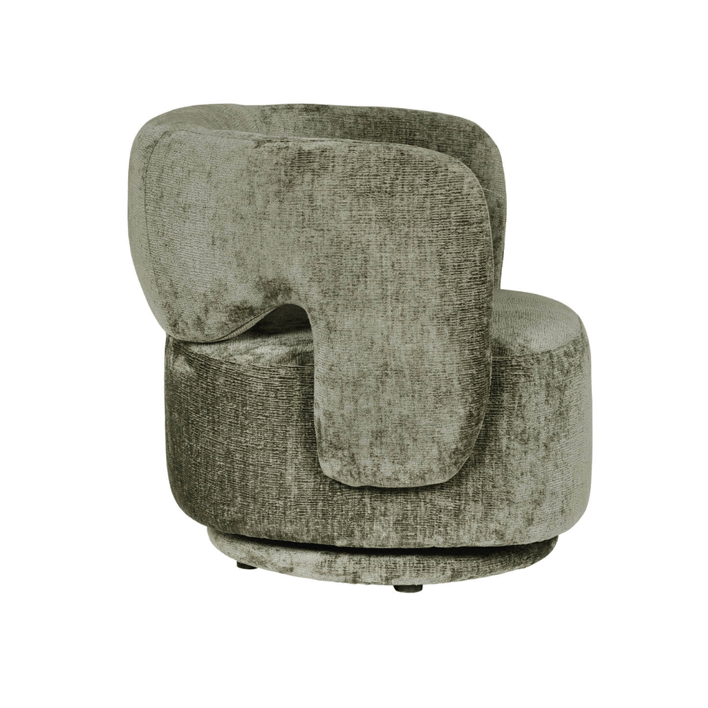 Kola Swivel Accent Chairs Olive Green - Luxury Interiors