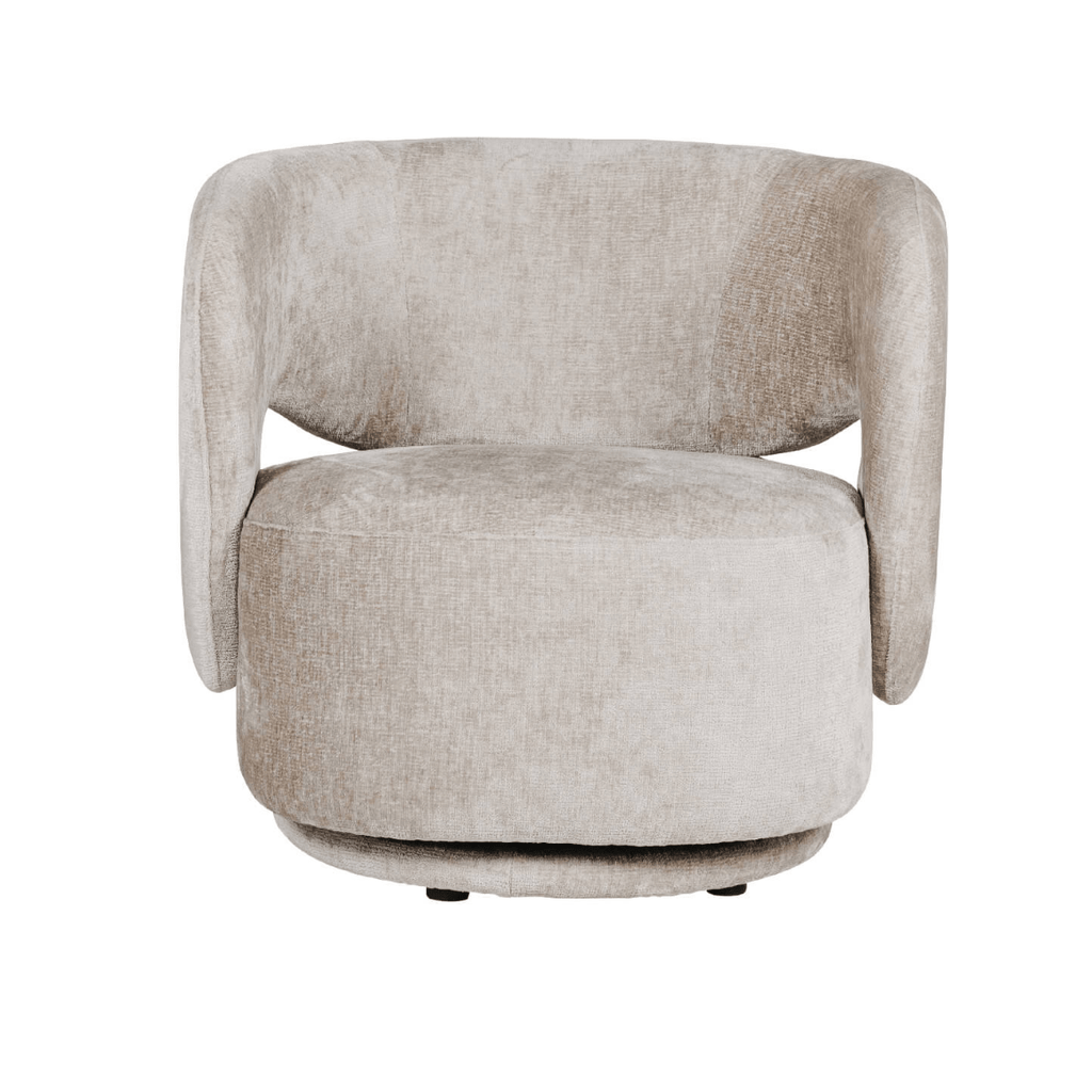 Kola Swivel Accent Chairs Mink - Luxury Interiors