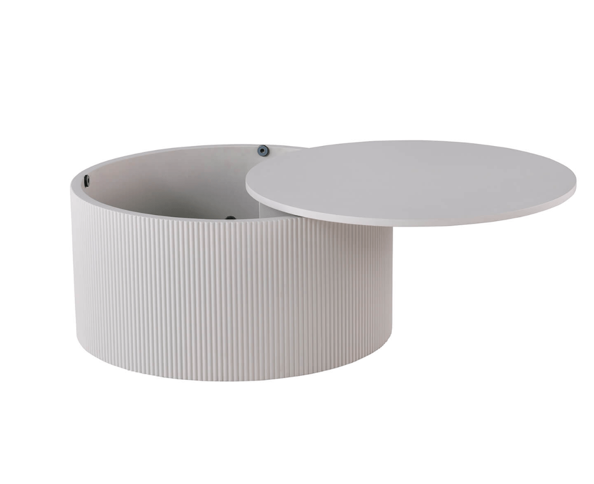 Zadie Storage Coffee Table Stone - Luxury Interiors