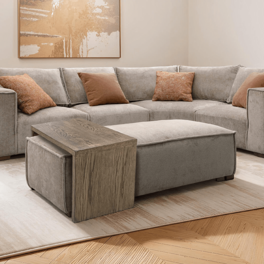 Bobbi Ottoman Coffee Table Set - Luxury Interiors