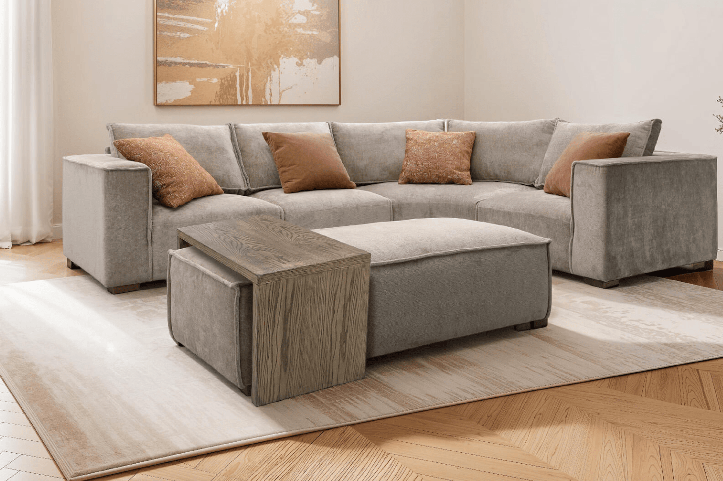 Bobbi Ottoman Coffee Table Set