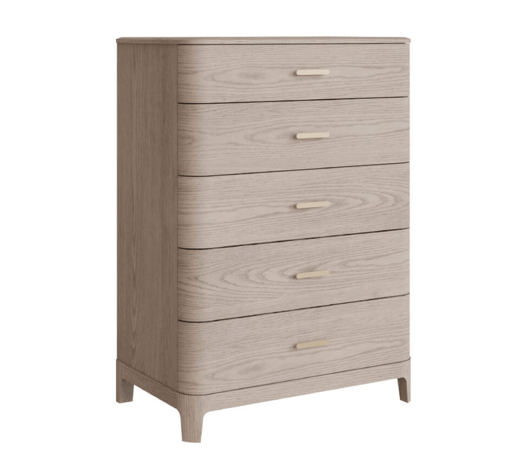 Zillow 5 Drawer Tall Chest Parisian Cream - Luxury Interiors