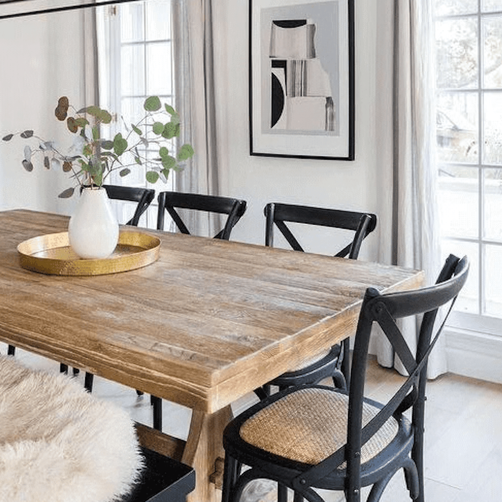 Crossback Dining Chairs Black (PAIR) - Luxury Interiors