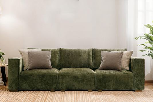 Bobbi Green or Mink Modular Sofa