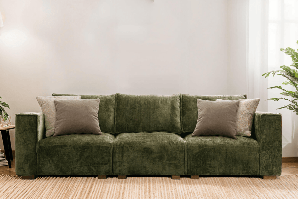 Bobbi Green or Mink Modular Sofa - Luxury Interiors